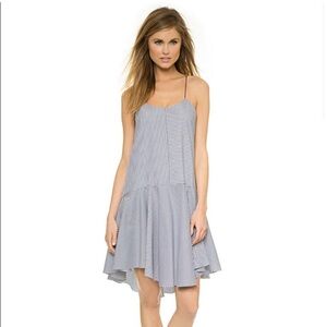 Tibi New York Striped Drop Waist Dress